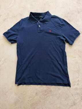 Polo by Ralph Lauren Navy Polo with Red Pony Logo